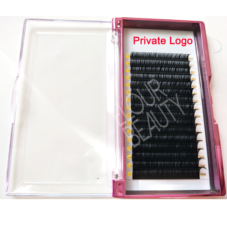 Best private label silk eyelash extensions wholesale Korean EL114